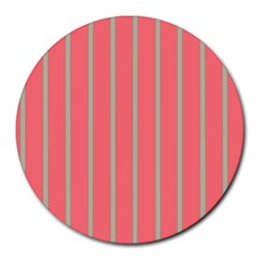 Line Red Grey Vertical Round Mousepads by Mariart
