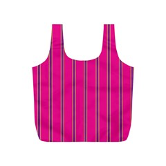 Pink Line Vertical Purple Yellow Fushia Full Print Recycle Bags (s)  by Mariart