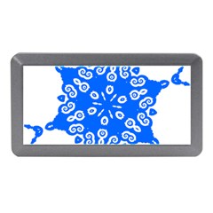 Snowflake Art Blue Cool Polka Dots Memory Card Reader (mini) by Mariart