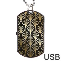 Art Deco Dog Tag Usb Flash (one Side) by NouveauDesign