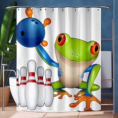 Tree Frog Bowler Shower Curtain 60  X 72  (medium)  by crcustomgifts