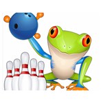 Tree Frog Bowler Double Sided Flano Blanket (Medium)  60 x50  Blanket Front