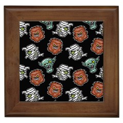 Pattern Halloween Werewolf Mummy Vampire Icreate Framed Tiles by iCreate