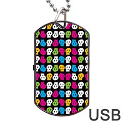 Pattern Painted Skulls Icreate Dog Tag Usb Flash (one Side) by iCreate