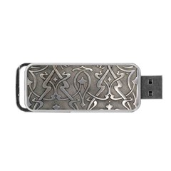Art Nouveau Silver Portable Usb Flash (two Sides) by NouveauDesign