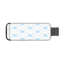 Blue,white,shell,pattern Portable Usb Flash (two Sides) by NouveauDesign