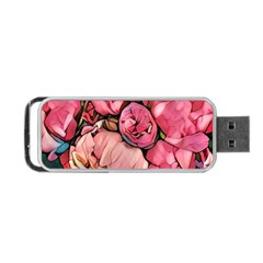 Beautiful Peonies Portable Usb Flash (one Side) by NouveauDesign