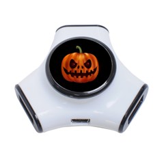 Halloween Pumpkin 3-port Usb Hub by Valentinaart