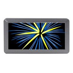 Fireworks Blue Green Black Happy New Year Memory Card Reader (mini) by Mariart