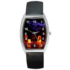 Awaiting Halloween Night Barrel Style Metal Watch by gothicandhalloweenstore