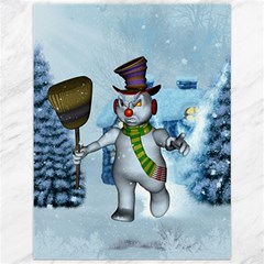 Funny Grimly Snowman In A Winter Landscape Canvas 12  X 16   by FantasyWorld7