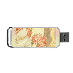 Beautiful Art Nouveau Lady Portable Usb Flash (one Side) by NouveauDesign