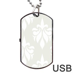 Fleur De Lis Dog Tag Usb Flash (one Side) by NouveauDesign