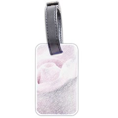 Rose Pink Flower  Floral Pencil Drawing Art Luggage Tags (two Sides) by picsaspassion
