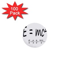 E=mc2 Formula Physics Relativity 1  Mini Buttons (100 Pack)  by picsaspassion
