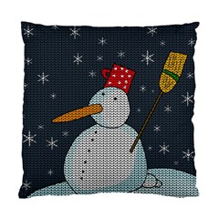 Snowman Standard Cushion Case (one Side) by Valentinaart