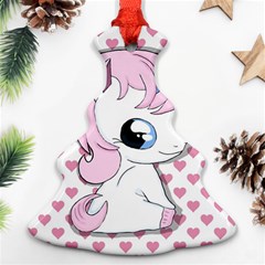 Baby Unicorn Christmas Tree Ornament (two Sides) by Valentinaart