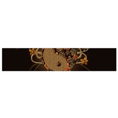 The Sign Ying And Yang With Floral Elements Flano Scarf (small)  by FantasyWorld7