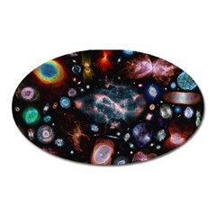 Galaxy Nebula Oval Magnet by Celenk