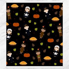 Pilgrims And Indians Pattern - Thanksgiving Canvas 20  X 24   by Valentinaart