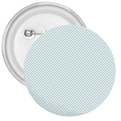 Tiffany Aqua Blue Candy Polkadot Hearts On White 3  Buttons by PodArtist
