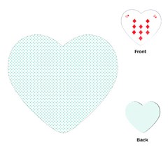 Tiffany Aqua Blue Candy Polkadot Hearts On White Playing Cards (heart)  by PodArtist