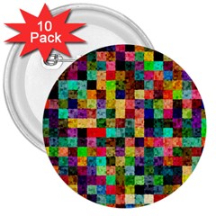 Pattern 3  Buttons (10 Pack)  by gasi