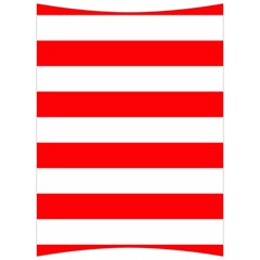 Christmas Red And White Cabana Stripes Back Support Cushion by PodArtist