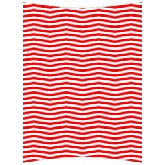 Christmas Red And White Chevron Stripes Back Support Cushion by PodArtist
