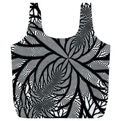 Fractal Symmetry Pattern Network Full Print Recycle Bags (l)  by Celenk