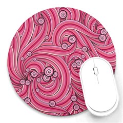 Pattern Doodle Design Drawing Round Mousepads by Celenk