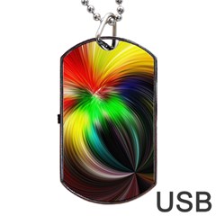 Circle Lines Wave Star Abstract Dog Tag Usb Flash (two Sides) by Celenk
