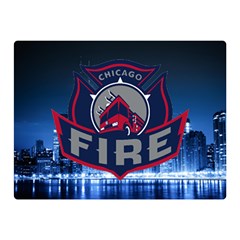 Chicago Fire With Skyline Double Sided Flano Blanket (mini)  by allthingseveryone