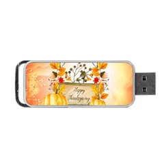 Happy Thanksgiving With Pumpkin Portable Usb Flash (one Side) by FantasyWorld7