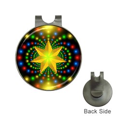 Christmas Star Fractal Symmetry Hat Clips With Golf Markers by Celenk