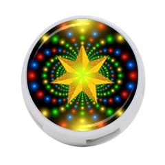 Christmas Star Fractal Symmetry 4-port Usb Hub (one Side) by Celenk