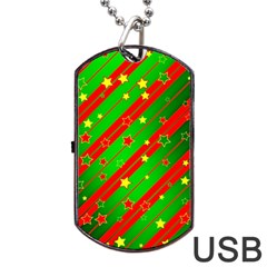 Star Sky Graphic Night Background Dog Tag Usb Flash (two Sides) by Celenk
