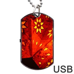 Star Light Christmas Romantic Hell Dog Tag Usb Flash (two Sides) by Celenk