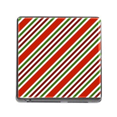 Christmas Color Stripes Memory Card Reader (square) by Celenk