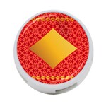 Christmas Card Pattern Background 4-Port USB Hub (Two Sides)  Back