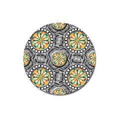 Beveled Geometric Pattern Magnet 3  (round) by linceazul