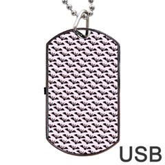 Halloween Lilac Paper Pattern Dog Tag Usb Flash (two Sides) by Celenk