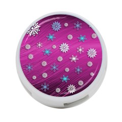 Snowflakes 3d Random Overlay 4-port Usb Hub (two Sides)  by Celenk