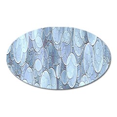 Bubbles Texture Blue Shades Oval Magnet by Celenk