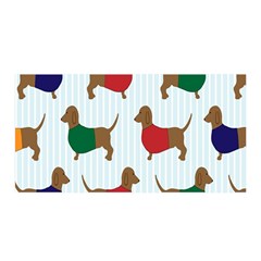 Dachshund Dog Cartoon Art Satin Wrap by Celenk