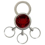 Bird Owl Eagle Owl Fragment 3-Ring Key Chains Front