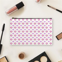 Pixel Hearts Cosmetic Bag (medium)  by jumpercat