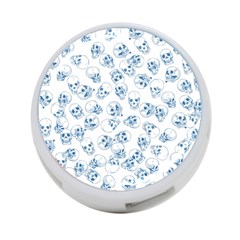 A Lot Of Skulls Blue 4-port Usb Hub (two Sides)  by jumpercat