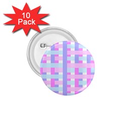 Gingham Nursery Baby Blue Pink 1 75  Buttons (10 Pack) by BangZart