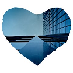 Architecture Modern Building Facade Large 19  Premium Flano Heart Shape Cushions by BangZart